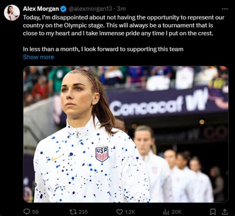 alex morgan nude|Alex Morgans response on being left out of the Olympic squad